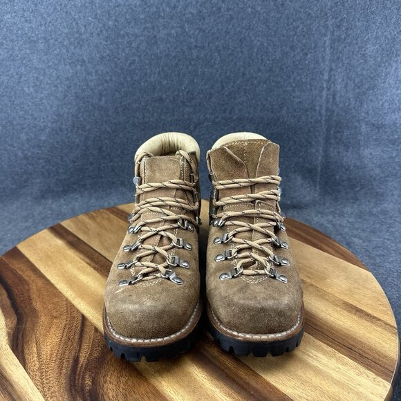 Vintage Mont Blanc Sears Brown Suede Leather Hiking Mountaineering Boots 4.5B - Picture 3 of 10